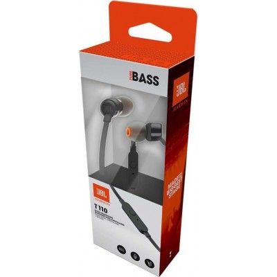 JBL T110 In-ear Handsfree με Βύσμα 3.5mm Μαύρο